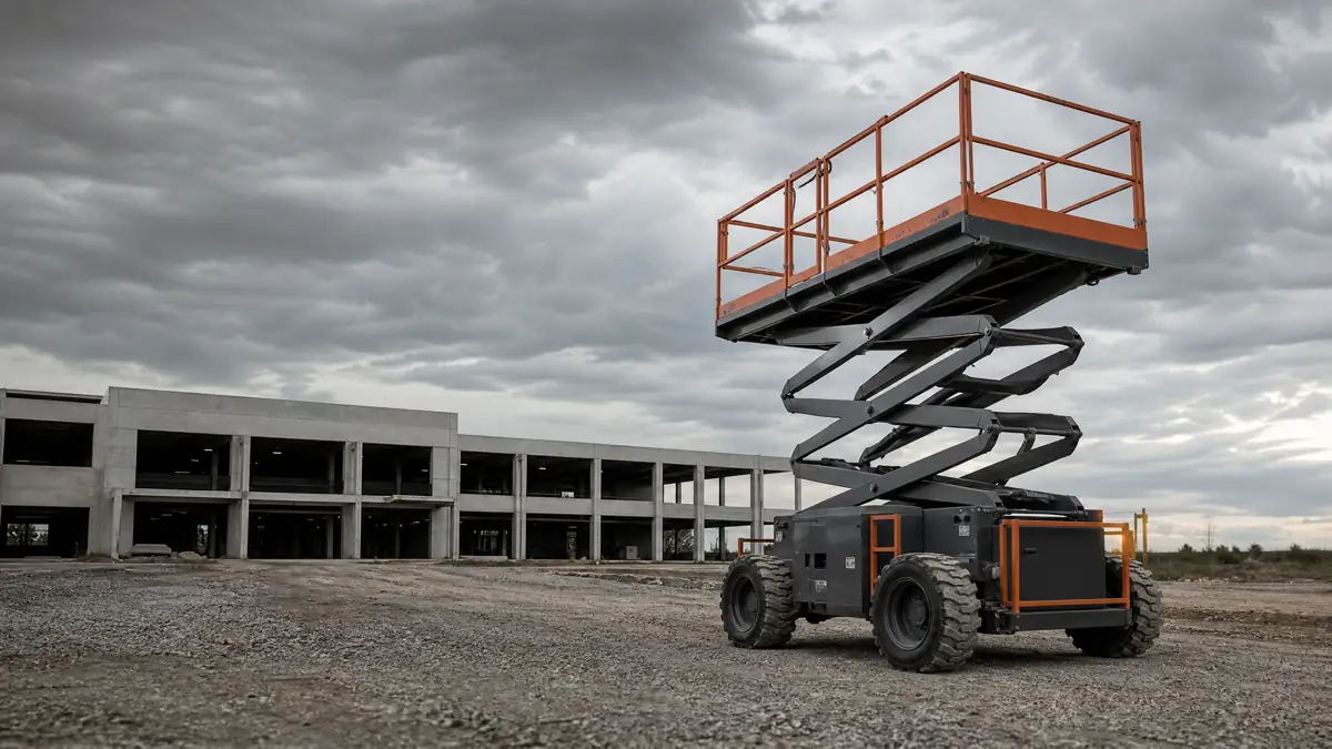 Rough Terrain Scissor Lifts jobsite access in Lubbock